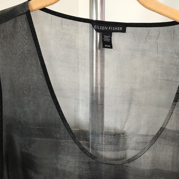 Eileen Fisher Sheer Blouse Size M - Picture 4 of 4